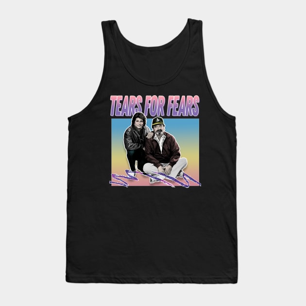 Tears For Fears / 80s Aesthetic Meme Parody Design Tank Top by DankFutura